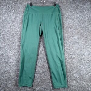 Dick's Sporting Goods Leggings Womens Large Green‎ High Rise Skinny Leg Gym Wear